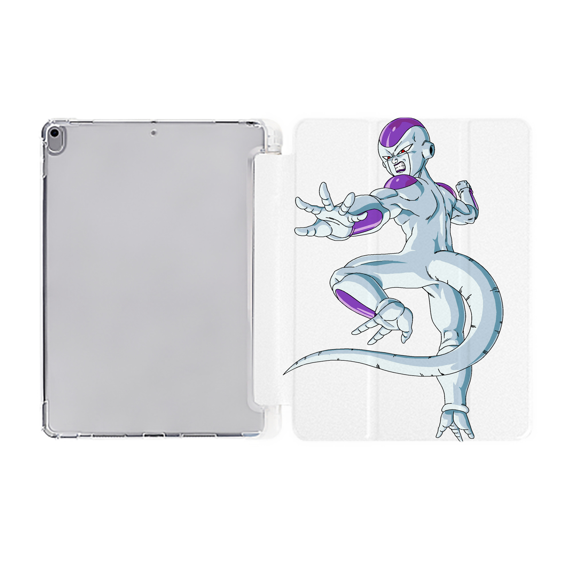 （画像用） ドラゴンボール フリーザ DRAGON BALL Frieza IPad ケース ペン収納付き 三つ折りスタンド PUレザー×シリコン 対応機種9.5/10.5/10.9インチ